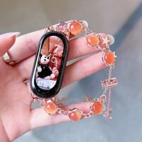 Trang trí chuỗi hạt Dây đeo cổ tay cho Xiaomi Smart Band 9 Band 8 Vòng đeo tay thay thế Dây đeo đồng hồ cho Xiaomi MI Band 7 6 5 4 3