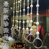 Trang trí cửa sổ cửa hàng quần áo, dây treo, móc treo quần áo, dây hạt, giá trưng bày, treo tường, nhẫn pha lê