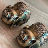 Trang trí để bàn uống nước BẰNG ĐỒNG GIẢ CỔ