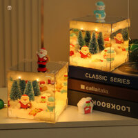Trang trí Giáng sinh Khối Rubik Đèn ngủ Người tuyết Trang trí Máy tính để bàn Trang trí
