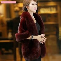 [Trang Trí Lãng Mạn Thời Trang] Khăn Choàng Lông Cáo Mặc Ngoài Trời Cho Mẹ Mặc Sườn Xám