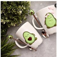 Trang trí ly cốc sứ hình quả bơ dễ thương ( không kèm thìa ) - làm quà tặng, quà sinh nhật, lưu niệm, sưu tầm
