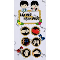 Trang trí mầm non lớp học hạnh phúc steam