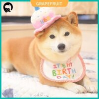Trang Trí Mèo Con Shiba Inu Trang Trí Quần Áo Thú Cưng Yếm Thú Cưng Nước Bọt Khăn Chó Quần Áo Mũ Đội Đầu Đảng