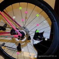 Trang trí nan hoa xe đạp sao, nhãn dán phản quang cho xe đạp leo núi, đèn nhỏ, phụ kiện sửa đổi vải, thiết bị đạp xe