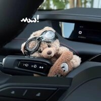 Trang trí nội thất ô tô, đồ trang trí, búp bê gấu dễ thương gắn trên xe, tượng báo rẽ và gạt nước mới 2025 cho phụ nữ