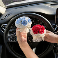 Trang trí ô tô Mini Bó hoa nhỏ Hoa hồng Thành phẩm Hoa bảo quản