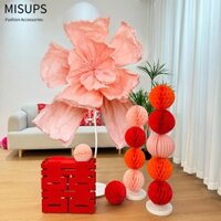 Trang trí phòng cưới MISUPS, Hoa Diều giấy quá khổ cỡ lớn, Giấy nhăn khổng lồ đầy màu sắc 87cm Cung cấp tiệc hoa