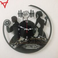 Trang Trí Phòng Tập GYM Với Đồng Hồ Treo Tường Hình Tập Gym Đẹp