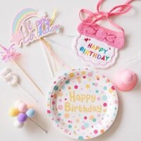 Trang trí tiệc sinh nhật cho chó mèo, mũ yếm, yếm cho thú cưng, trang trí bánh, khăn quàng cổ, khăn ăn