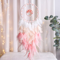 Trang trí treo tường vòng dreamcatcher, vòng bắt giấc mơ trang trí bằng lông vũ, trưng bày hoặc quà tặng ý nghĩa