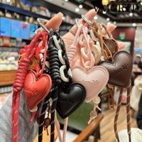 Trang trí túi VMCRTD, Mặt dây chuyền tình yêu phong cách Hàn Quốc bằng da, Phụ kiện túi chữ H dệt