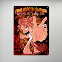 Trang Trí Tường Nhà Nghệ Thuật Treo Tường Anime Fairy Tail Natsu Dragneel Cánh Tiên Kim Loại Poster Tín Hiệu