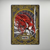 Trang Trí Tường Nhà Nghệ Thuật Treo Tường Anime Fairy Tail Erza Scarlet Trời Bánh Xe Kim Loại Poster Tín Hiệu