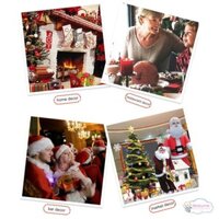 Trang trí vòng hoa Giáng sinh dễ thương Chân yêu tinh Giáng sinh Vòng hoa Flannel