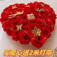 Trang trí xe cưới hoa, đĩa hoa hình trái tim, đầu hoa xe cưới, xe cưới, xe cưới phụ, xe hút bên