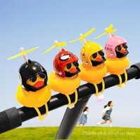 Trang trí xe điện màu vàng, đồ trang trí xe đạp, xe máy, cối xay gió nhỏ, trang trí cân bằng, vịt xe đạp trẻ em