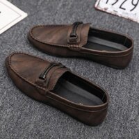 Trang Trọng Mặc Đế Mềm Công Sở Chống Thấm Nước Nhẹ Da Nam Loafers Giày Đậu Hà Lan Nam Đế Dày Thoáng Khí