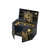 Trăng Vàng Black & Gold - 2 Bánh 160g & Trà Ô Long 50g + Thiệp 3D - TVKĐG2 - Bánh Trung Thu Kinh Đô