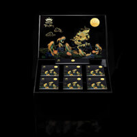 Trăng Vàng Black & Gold Kim Cương – Hộp 6 Bánh X 160g + Trà Ô Long