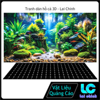 Tranh 3d Decal có sẵn keo, Tranh Dán Bể Cá Thủy Sinh, Bể Cá Rồng (Kích Thước Lớn)_TS 184