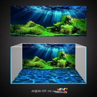 Tranh 3D Koifish, Tranh Dán Bể Cá,Thiên nhiên dưới biển , in tranh theo kích thước yêu cầu - 40x25