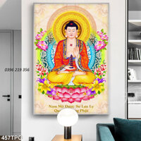 Tranh 3d Phật giáo dán tường-tranh 3d