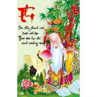 Tranh 5d gắn đá toàn bộ - Tranh mừng thọ Ông
