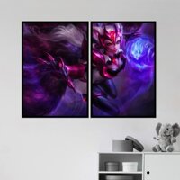 Tranh Ahri Treo Tường Trang Trí Phòng Gaming