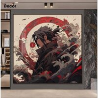 Tranh Anime Làng Lá- Tranh treo tường chất liệu tráng gương viền vàng cao cấp- Trang trí Decor phòng