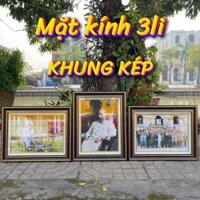 tranh BÁC HỒ - khung kép + mặt kính
