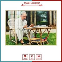 Tranh Bác Hồ tráng gương treo tường đẹp, bền, nhiều mẫu