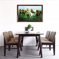 Tranh bát mã tiên phong | Tranh ép gỗ mica chất lượng cao - W1793 Size 30 x 45