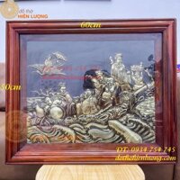 Tranh Bát Tiên Quá Hải Bằng Đồng