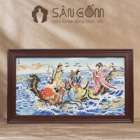 Tranh Bát Tiên Quá Hải Gốm Sứ Bát Tràng SG-TGS08