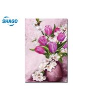 Tranh Bình Hoa Tulip Hồng Tím-Tranh Shago