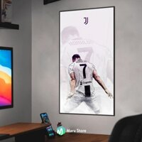 Tranh Bóng Đá Ronaldo Treo Tường Có Khung Trang Trí Góc Gaming