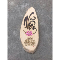 Tranh bút lửa chữ Nhẫn