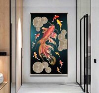 Tranh Cá Chép Hóa Rồng – B3764