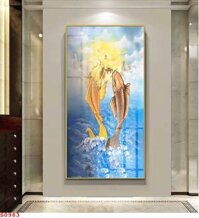 Tranh Cá Chép Hóa Rồng – S0983