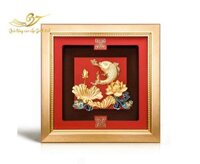 Tranh Cá Chép Hóa Rồng Mạ Vàng