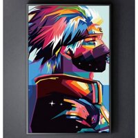 TRANH CANVAS ANIME NARUTO treo tường in theo yêu cầu - Hatake Kakashi 3
