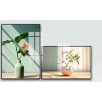 Tranh canvas bộ 2 tranh 40x60 kèm khung nhựa