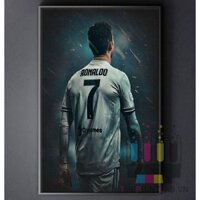 TRANH CANVAS CẦU THỦ BÓNG ĐÁ treo tường in theo yêu cầu - Cristiano Ronaldo CR7 11