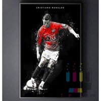 TRANH CANVAS CẦU THỦ BÓNG ĐÁ treo tường in theo yêu cầu - Cristiano Ronaldo CR7 5