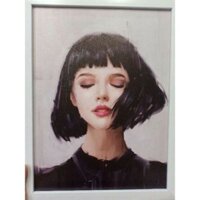Tranh canvas cô gái 30x40 giá kèm khung