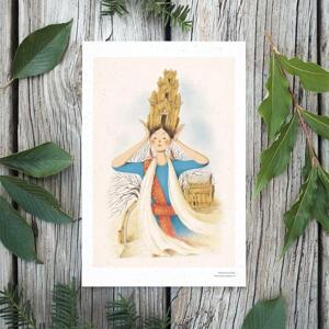 Tranh Canvas Cô gái Chăm Pa