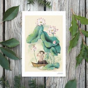 Tranh Canvas Cô gái Tháp Mười