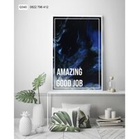 Tranh canvas decor không gian Q340. Size khác khách liên hệ (Tặng kèm đinh 3 chân treo tranh)