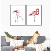 Tranh canvas hình hạc 40 x 60 (có khung viền)